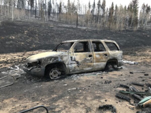 burnt vehicle